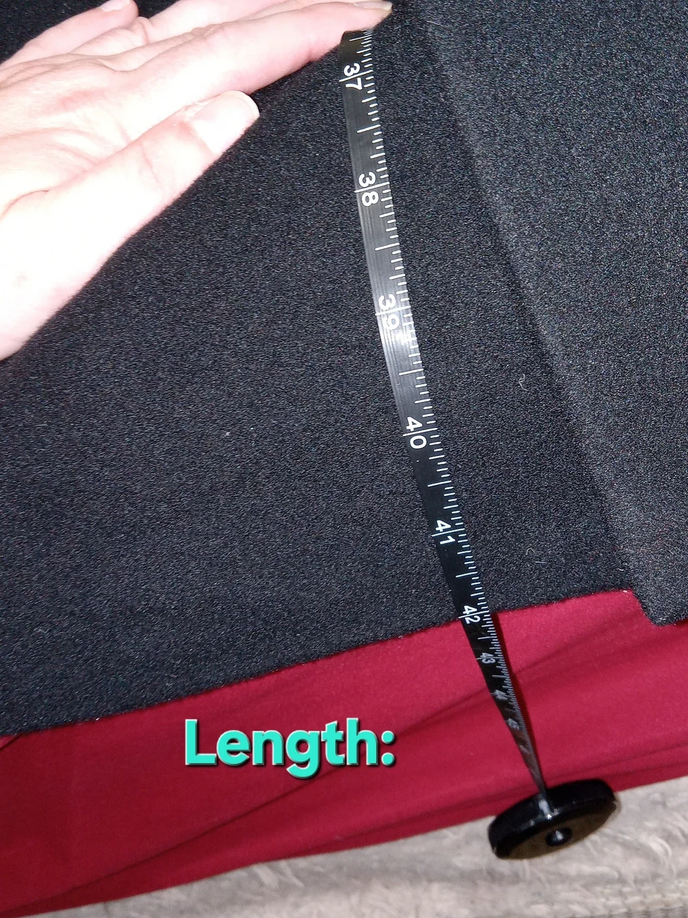 Pronto Uomo Mens 42L Wool Cashmere Blend Black Overcoat Top Coat Long Coat